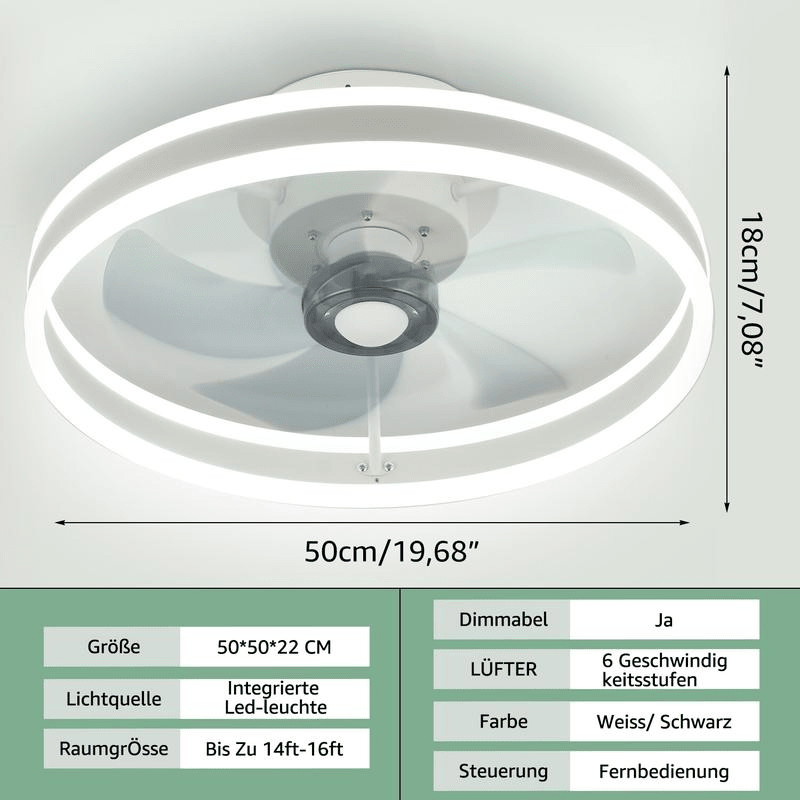 AirLux™ – Deckenventilator mit Licht - 200007763:201336101;200285261:200007700;249:20000639650W;35:3627 - 1 Stück