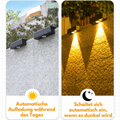Solar Wandbeleuchtung für Außenbereiche - 136:173Warm 6PCS - Warmweiß