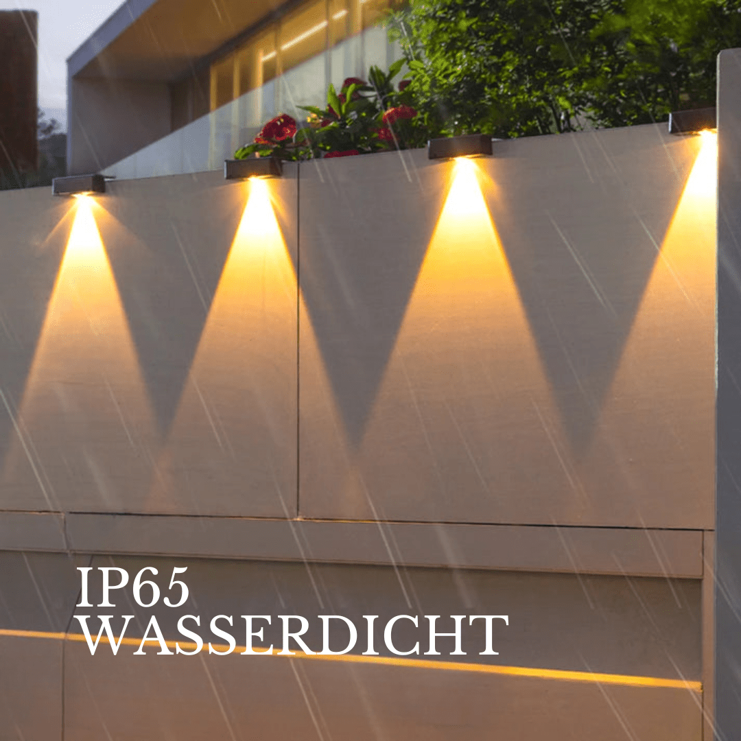 Solar Wandbeleuchtung für Außenbereiche - 136:173Warm 6PCS - Warmweiß