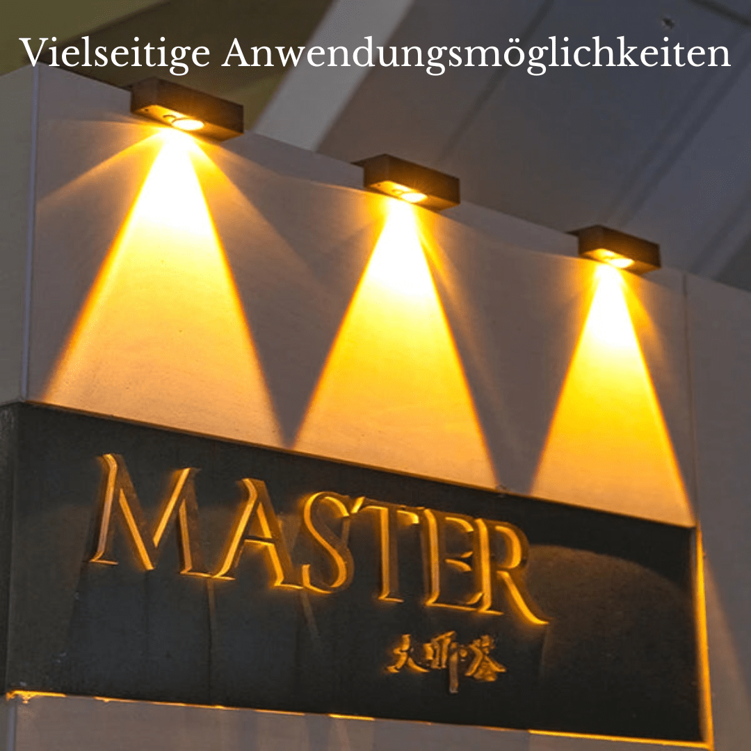 Solar Wandbeleuchtung für Außenbereiche - 136:173Warm 6PCS - Warmweiß