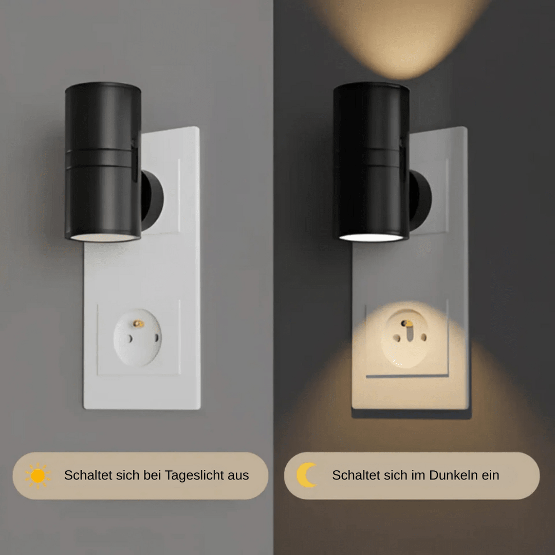 LumiPlug™ – Intelligente Steckdosenlampe mit Dämmerungssensor - Aora-1 - 1× LumiPlug™