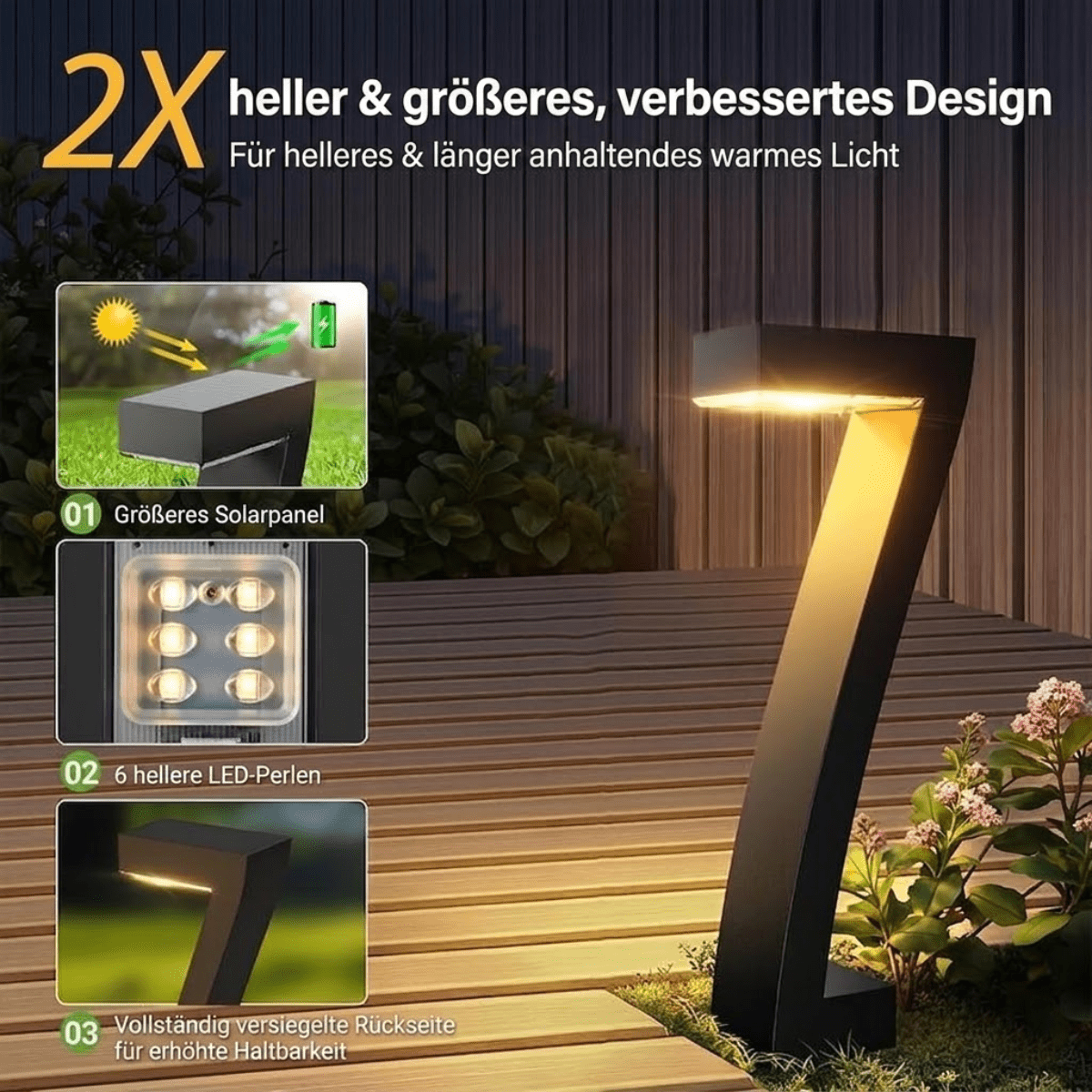 LumaPath™ – Solar Gartenleuchte mit modernem Lichtdesign - 136:173Solar Lights;249:2000063051pcs - 1 Stück