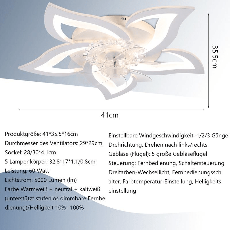 LumaFlow™ – LED Deckenleuchte mit leisem Ventilator - 200000544:29;35:200003943 - 1 Stück