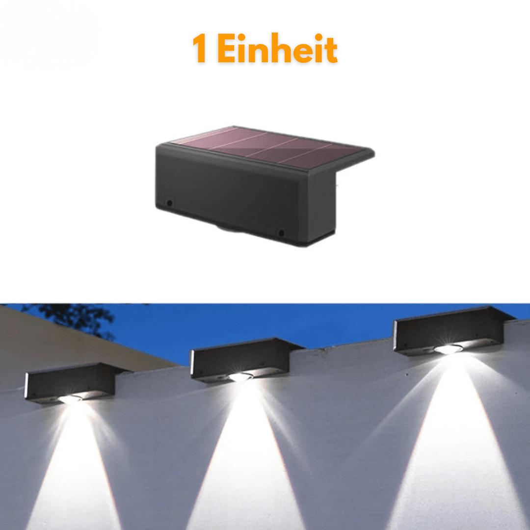 Solar Wandbeleuchtung für Außenbereiche - 136:10Warm 4PCS - Weiß