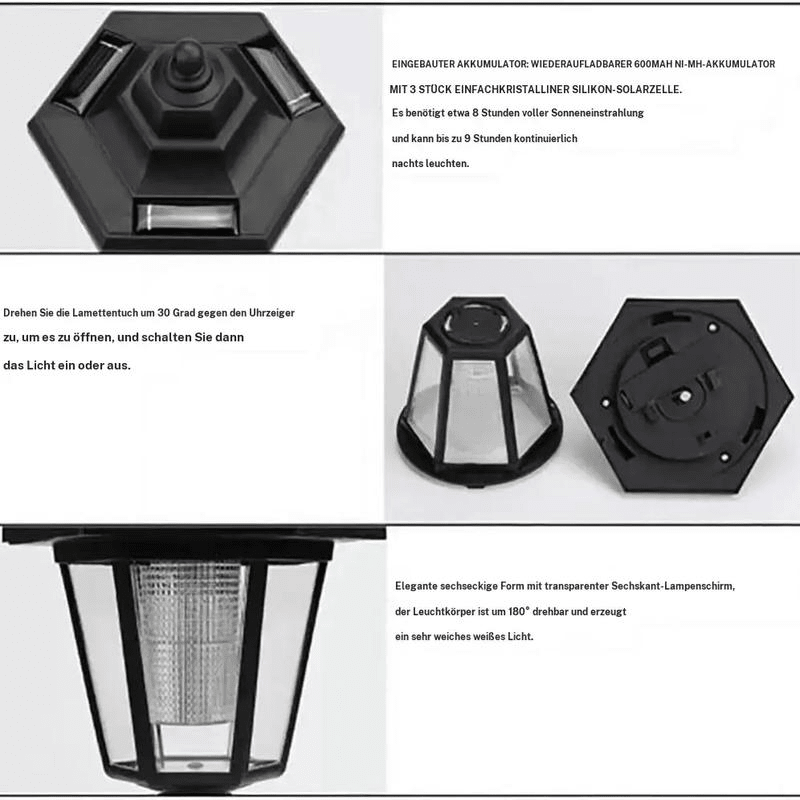 HausLicht™ – Elegante Solarleuchte für Außenbereiche - 136:865white - Weiß