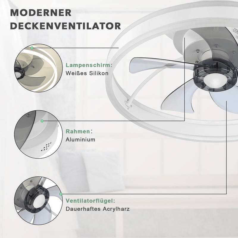 AirLux™ – Deckenventilator mit Licht - 200007763:201336101;200285261:200007700;249:20000639650W;35:3627 - 1 Stück