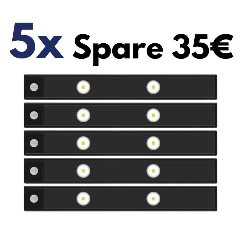 Wiederaufladbare Bewegungsmelder Lampe -  - 5x Lampen (Spare 35€)