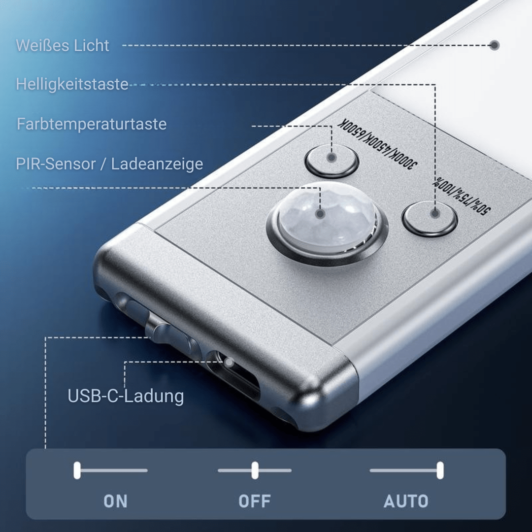 LumiSense™ – Intelligente Magnet - LED - Leuchte - 1x20cm-WaPo - 1x Lampe