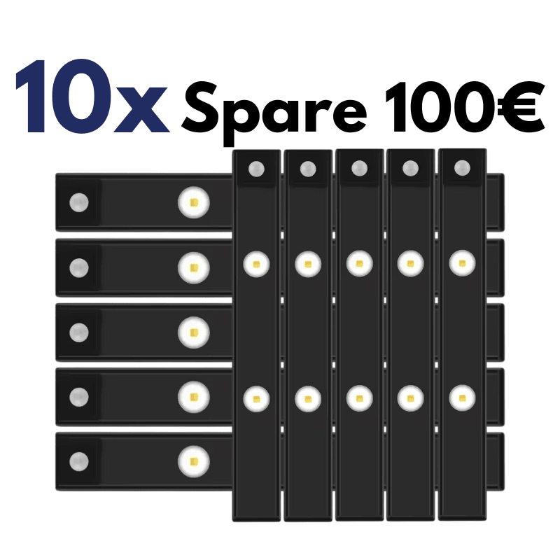 Wiederaufladbare Bewegungsmelder Lampe -  - 10x Lampen (Spare 100€)