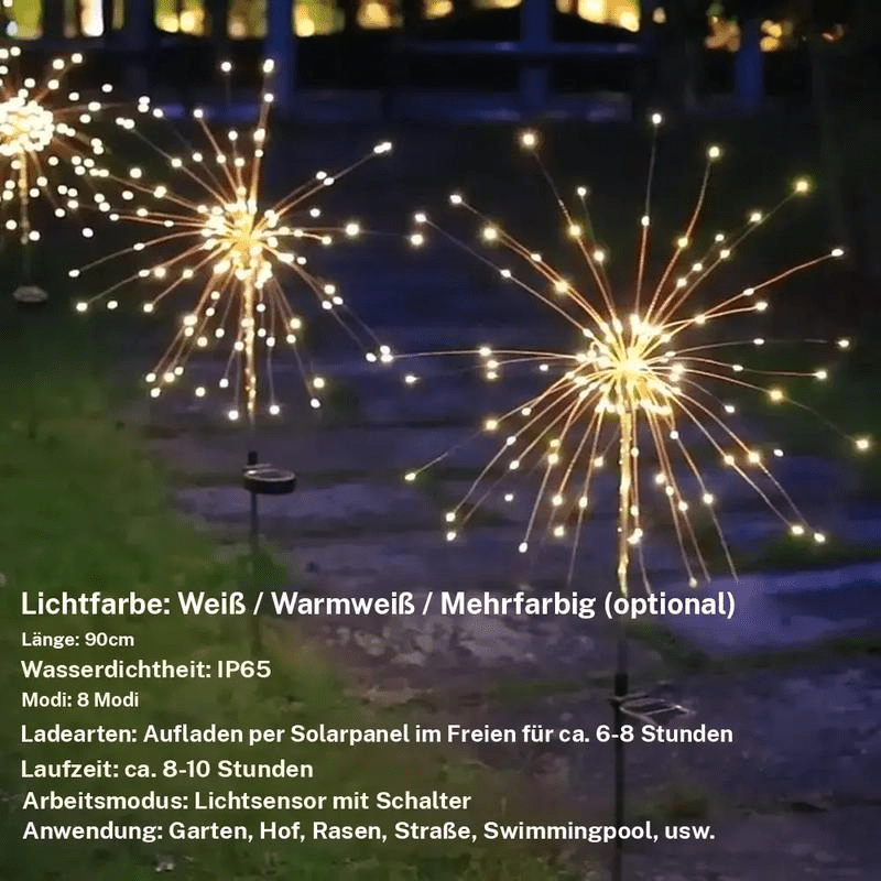 StarFlair™ – Solar Feuerwerk Gartenleuchte - 136:200002573;355:2000435438mode 90led - RGB