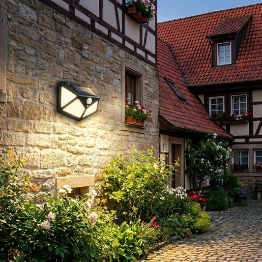 100 LED Solar Wandleuchte - 136:1731pc;249:200006305100LED - 100LED