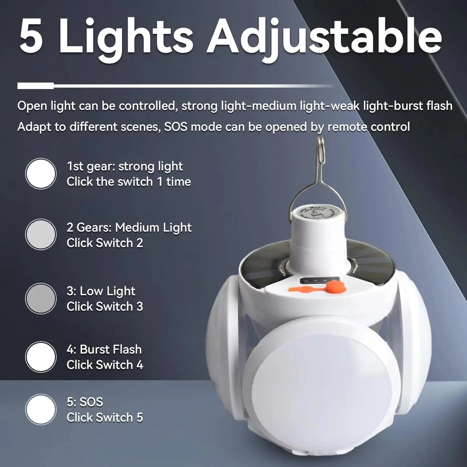 Faltbare 2 - in - 1 Solarlampe FOLDGLAZE - 2131313121 - 1+1 Gratisangebot 🎁