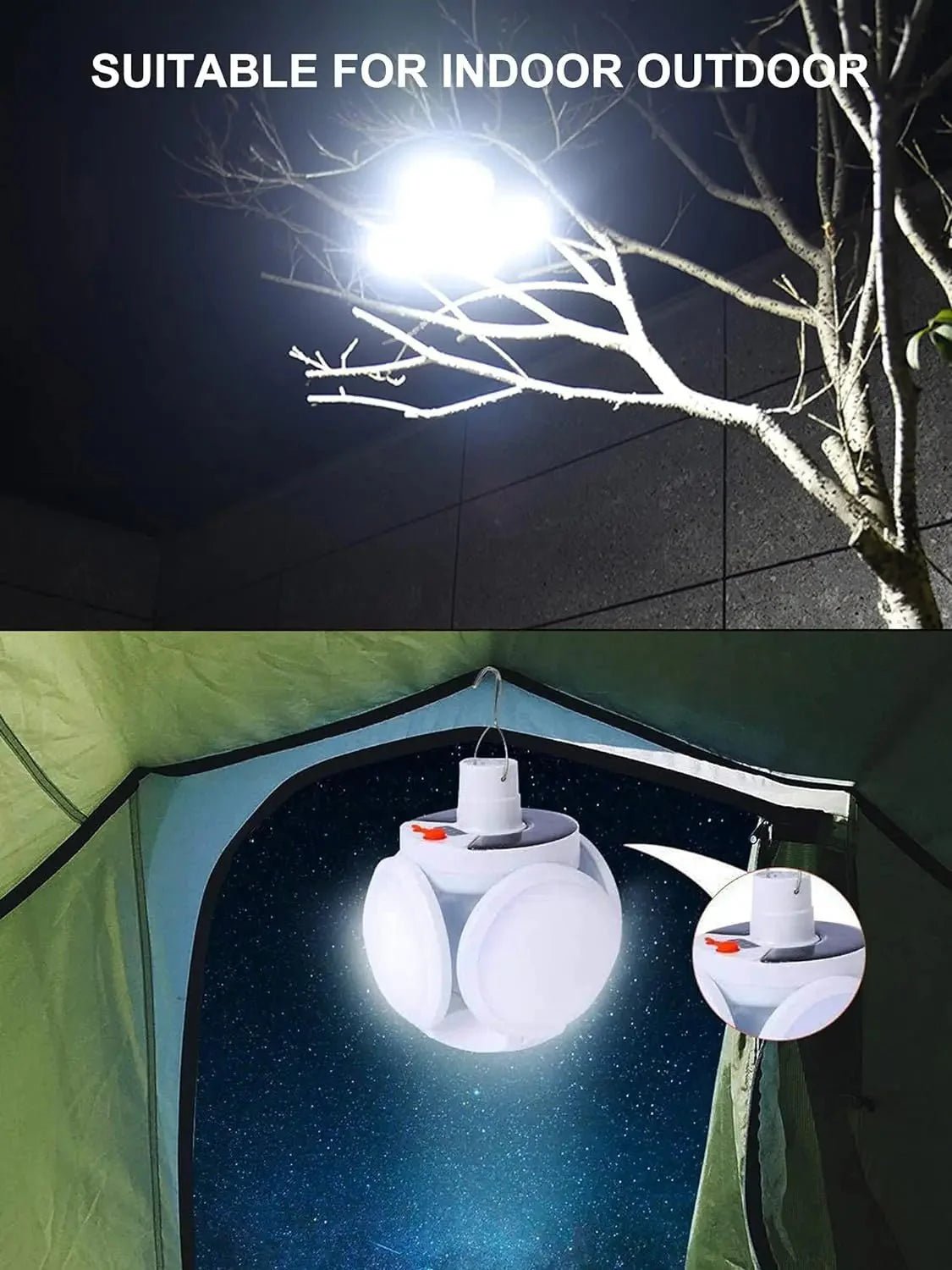Faltbare 2 - in - 1 Solarlampe FOLDGLAZE - 2131313121 - 1+1 Gratisangebot 🎁