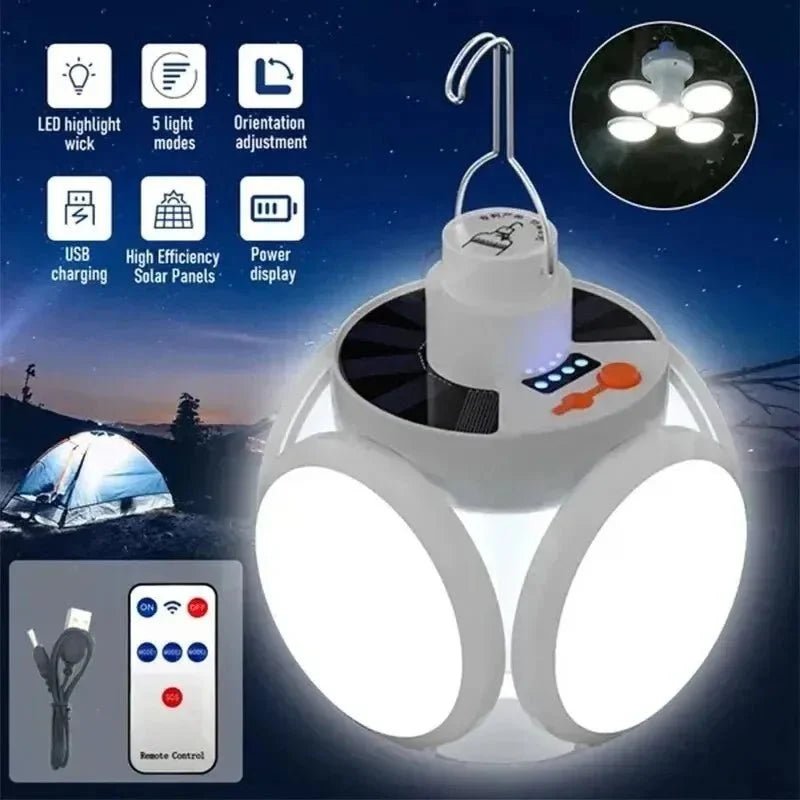 Faltbare 2 - in - 1 Solarlampe FOLDGLAZE - 2131313121 - 1+1 Gratisangebot 🎁