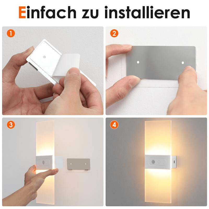 AuraLux™ – Automatische LED Wandleuchte mit Bewegungssensor - 180:200002571;200000795:175White 27cm - 1 Stück