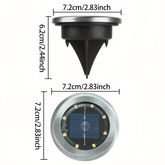 GlowPath™ – Solar Bodenleuchten für Garten & Wege - 136:173dilei 1pc Warm Light - Warmes Licht