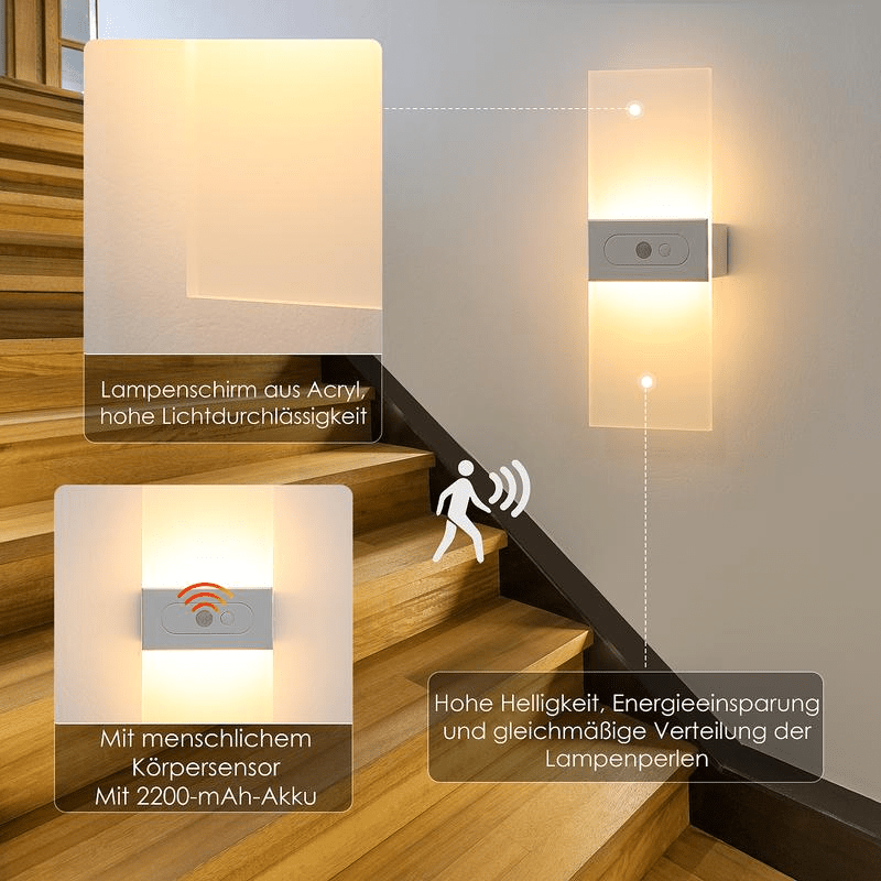AuraLux™ – Automatische LED Wandleuchte mit Bewegungssensor - 180:200002571;200000795:175White 27cm - 1 Stück