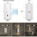 LumiAura™ – Intelligente Sensor - Wandleuchte mit Magnetmontage - 180:200002568RGB Color;200000795:7711pcs - 1 Stück