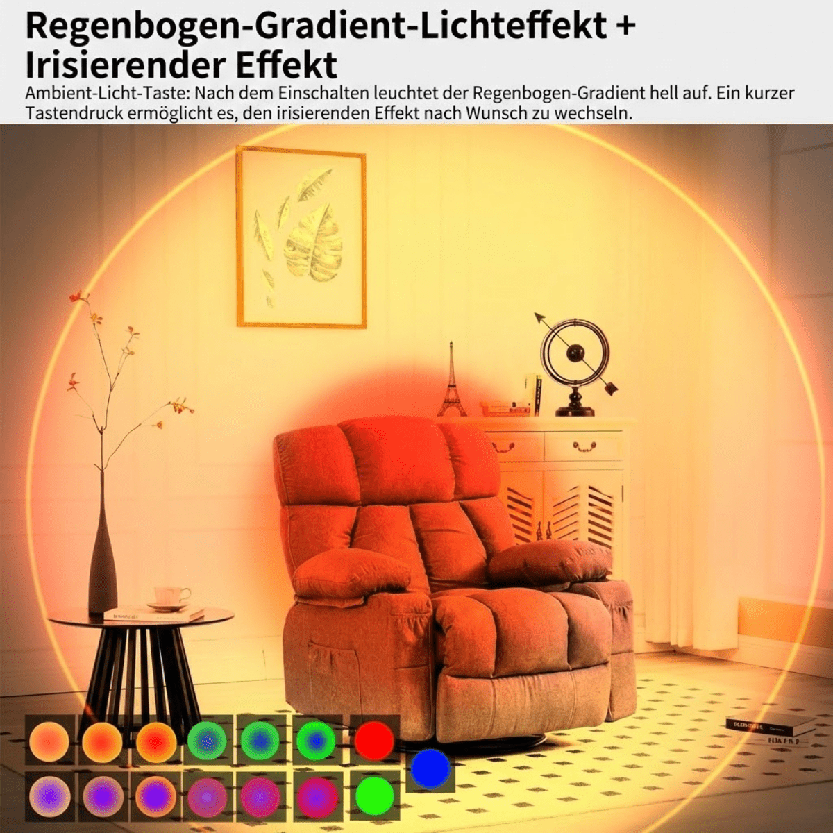LumiAura™ – Intelligente Sensor - Wandleuchte mit Magnetmontage - 180:200002568RGB Color;200000795:7711pcs - 1 Stück