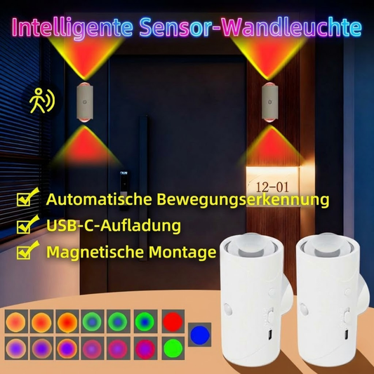 LumiAura™ – Intelligente Sensor - Wandleuchte mit Magnetmontage - 180:200002568RGB Color;200000795:7711pcs - 1 Stück