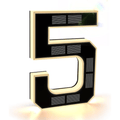 LumiDigit™ – Solar - LED Hausnummern - 5 - 5
