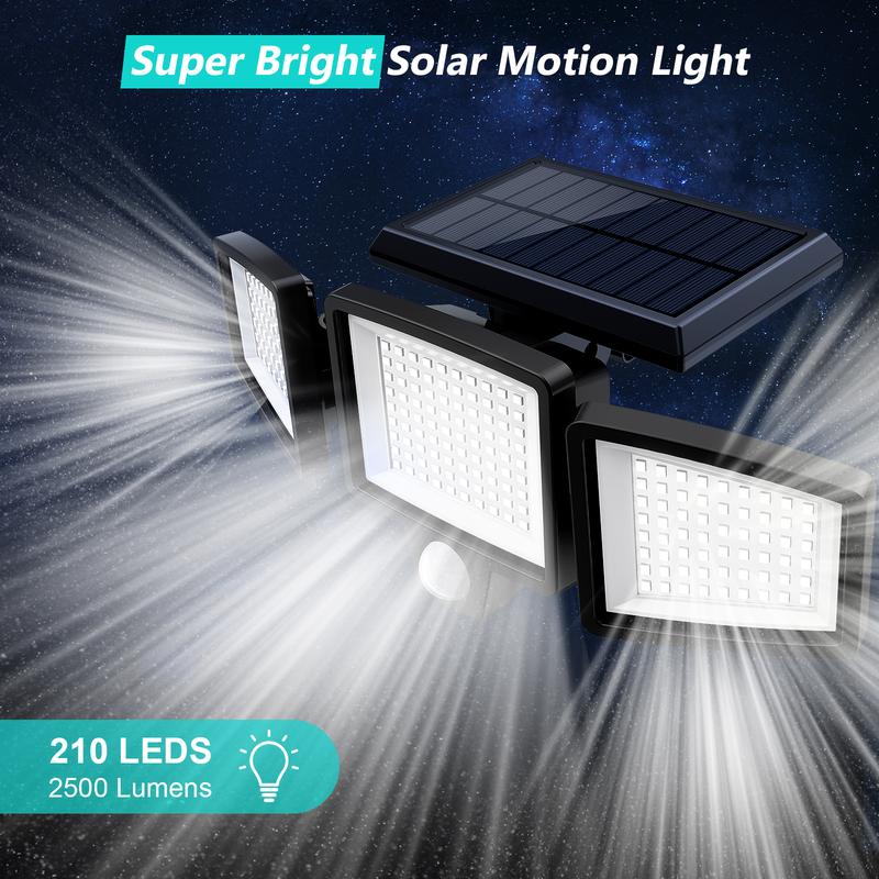 LumiGuard™ – Solarbetriebener LED - Strahler mit Bewegungsmelder - 136:1410318LED;249:2000063051PCS - 2 Stück (Sparen Sie 10€)