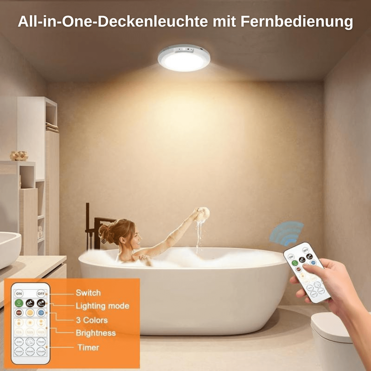 LumiNest™ – Kabellose Deckenleuchte mit Sensor - 200000531:771USB Charging;5:1000140641pc - 1 Stück