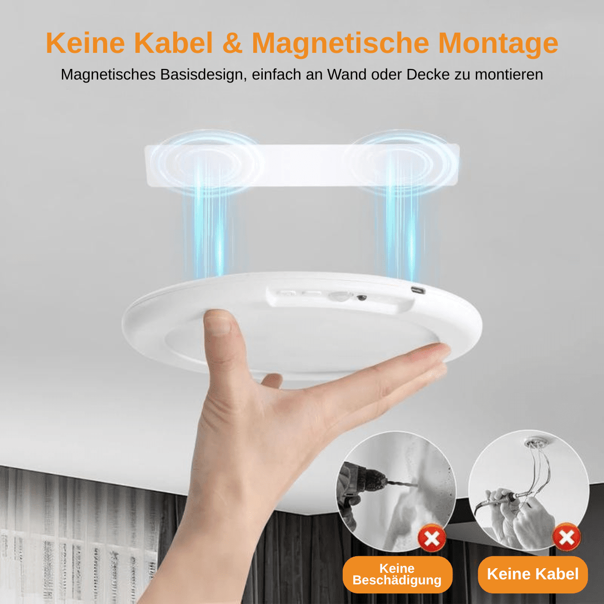 LumiNest™ – Kabellose Deckenleuchte mit Sensor - 200000531:771USB Charging;5:1000140641pc - 1 Stück