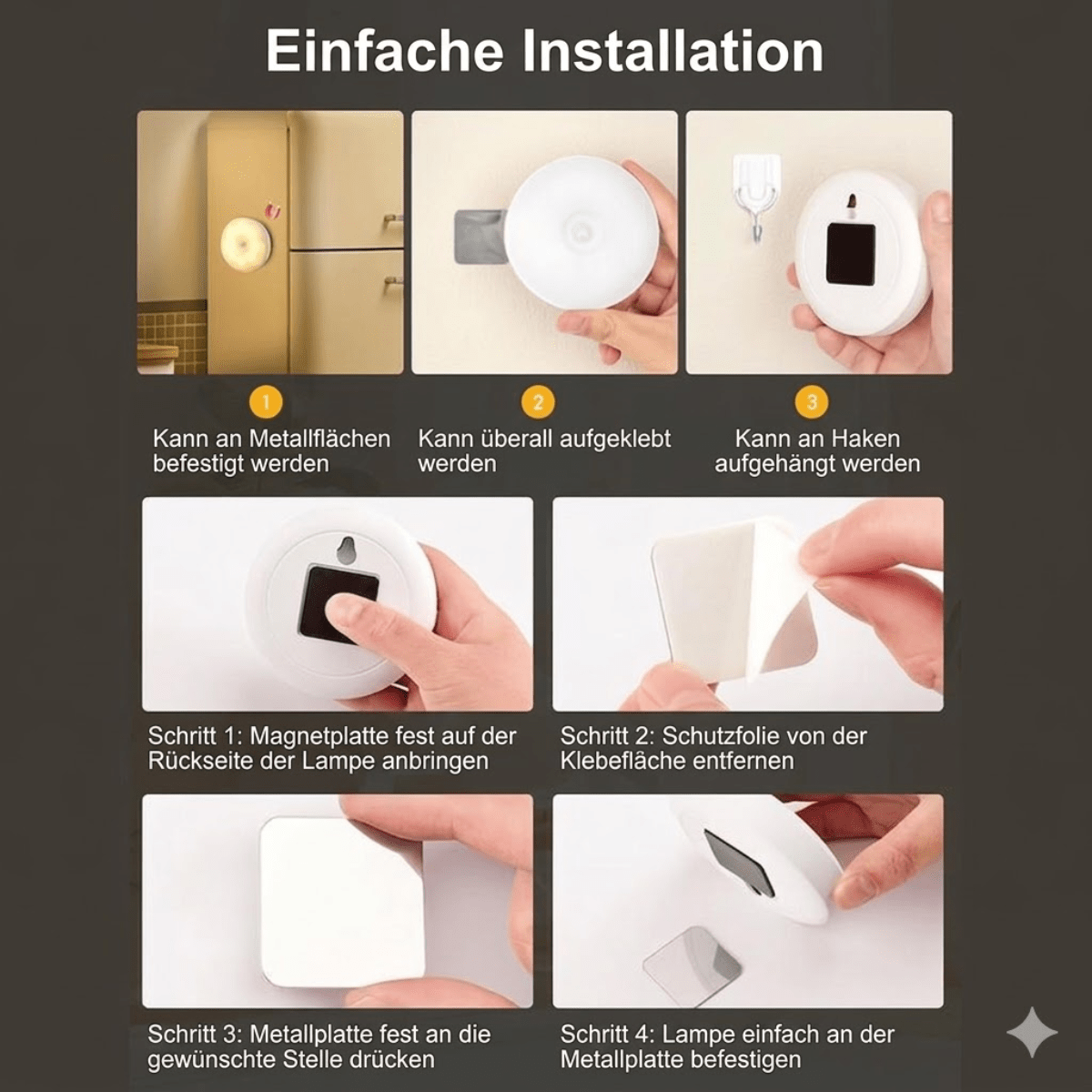 MotionLux™ – Kabellose LED Sensorlampe - 136:45223Color;14:104Pcs;200007763:201441035 - 1 Stück