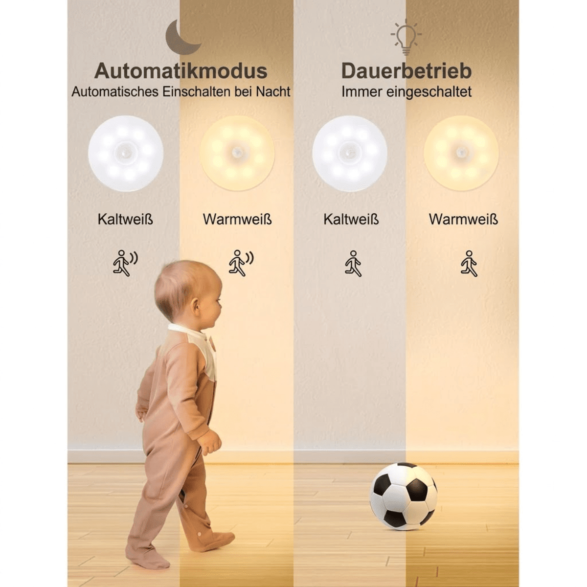 MotionLux™ – Kabellose LED Sensorlampe - 136:45223Color;14:104Pcs;200007763:201441035 - 1 Stück