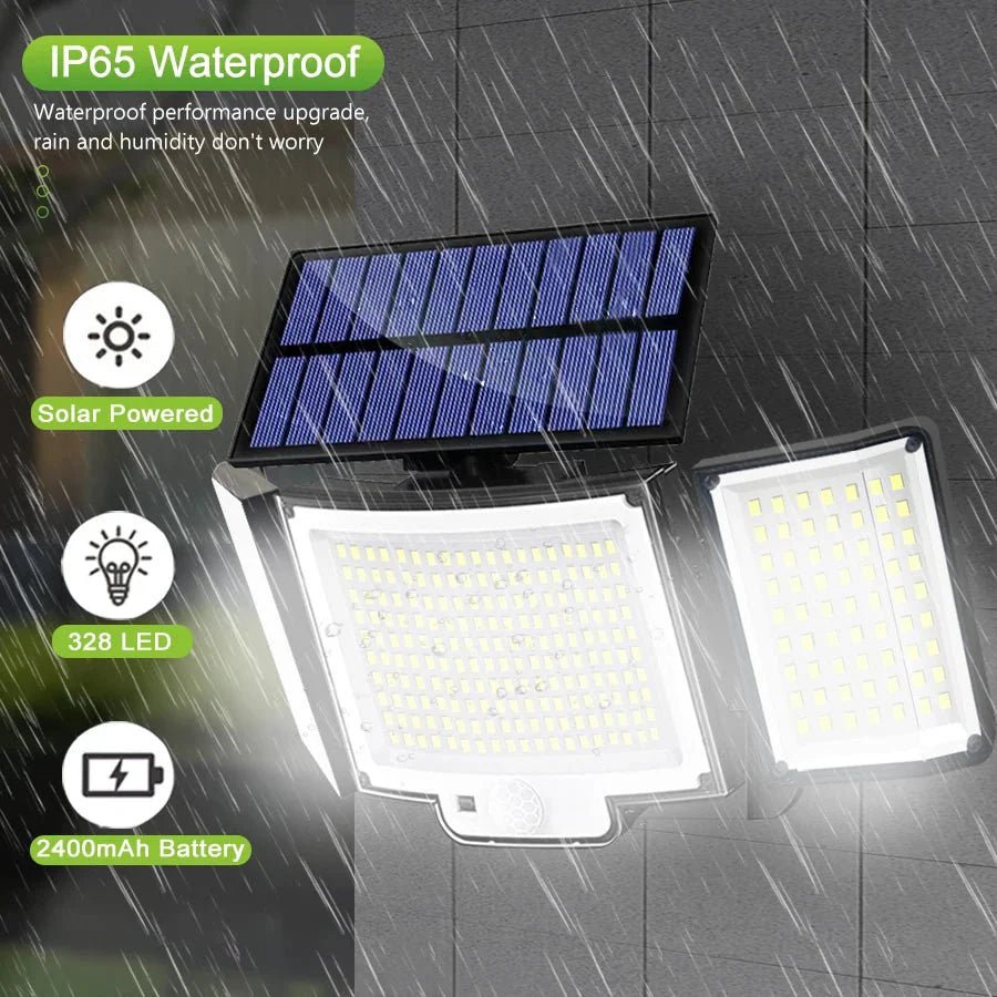 TriLux™ – Dreifach - Solarstrahler mit Bewegungsmelder - 136:40808150256LED;249:2000063051PCS - 256 LED