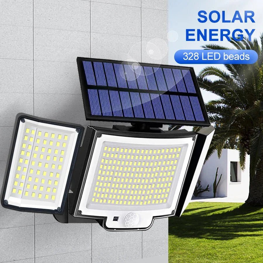 TriLux™ – Dreifach - Solarstrahler mit Bewegungsmelder - 136:40808150256LED;249:2000063051PCS - 256 LED